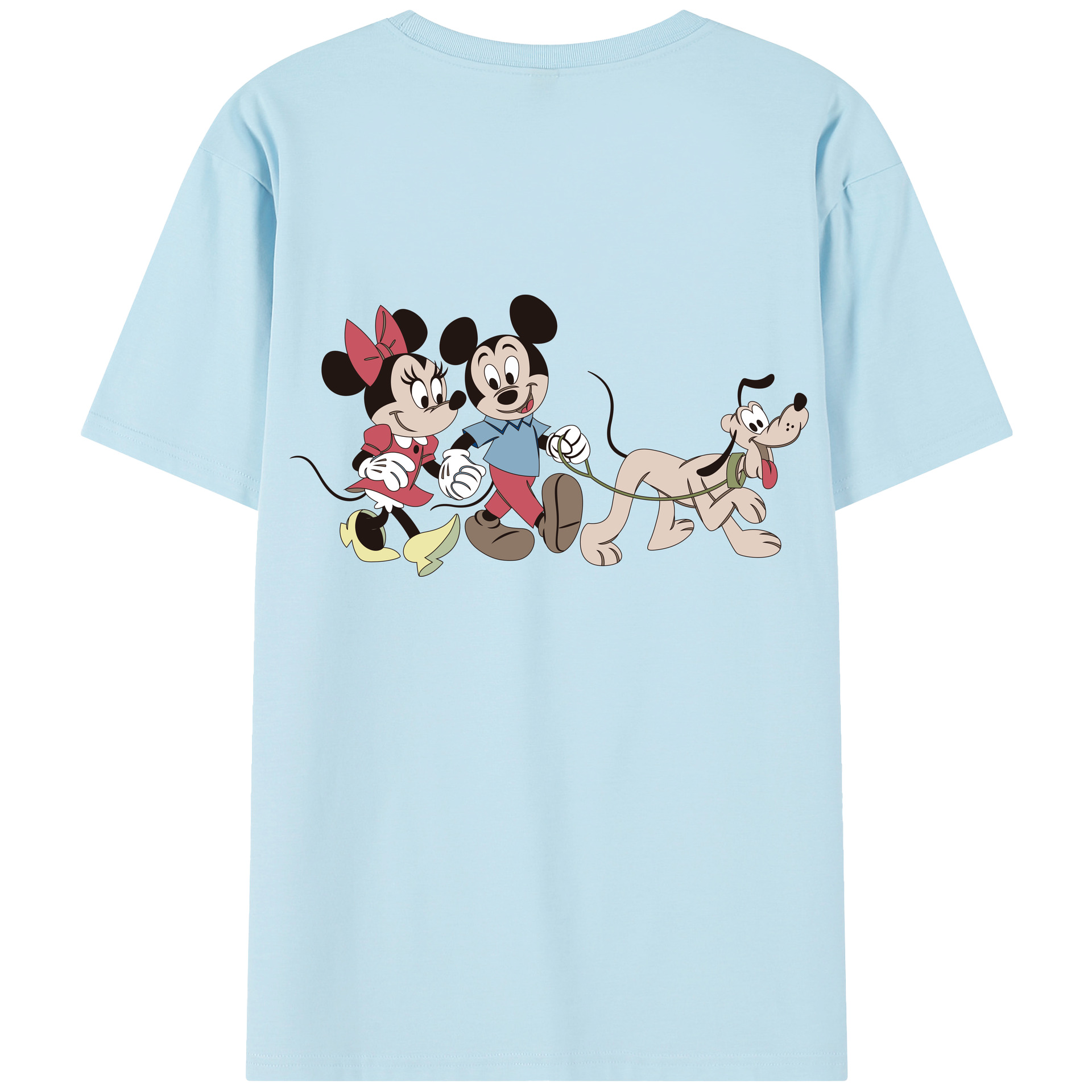 （画像用） ミッキーマウス Mickey Mouse 綿100％半袖Tシャツ（背面プリント）
